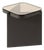 Alwa Square One Side Table with Smoky Grey Top and Black Base by Sebastian Herkner for Pulpo For Sale