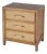 Mesa 25 in. W Rectangular Cane and Solid Wood 3 Drawer Nightstand, Natural & Cane For Sale
