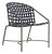 Brown Jordan Kantan Aluminum Suncloth Arm Chair, Mica frame with Marine fabric For Sale