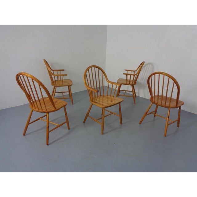 Pine Chairs by Erik Ole Jørgensen, Set of 5 For Sale - Image 12 of 18