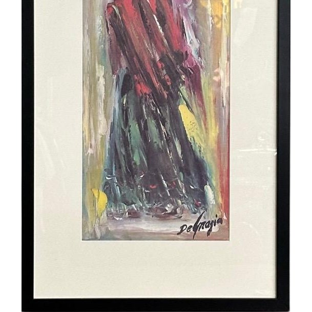 Vintage Framed Ted DeGrazia Mid-Century Southwestern Lithograph Prints Navajo Bride and Groom Pair For Sale - Image 11 of 13