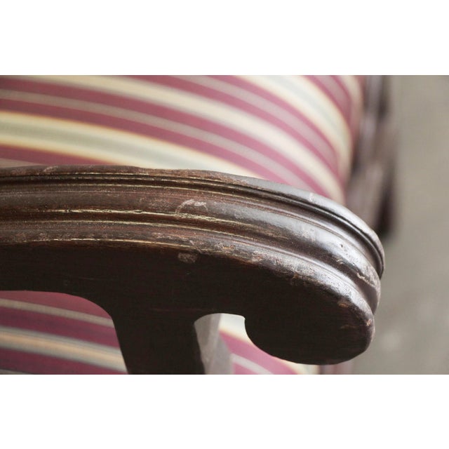 Wood Mid 20th Century Pair of Multi-Color Striped Chairs For Sale - Image 7 of 8