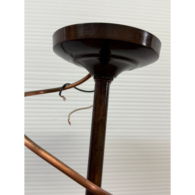 Early 21st Century Lightspann Illumination Design Textured Amber Bowl Pendant For Sale - Image 5 of 12