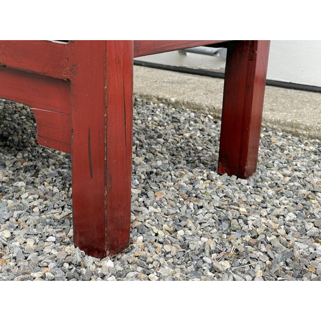1990s 1990s Vintage Chinese Red Lacquered Cabinet For Sale - Image 5 of 7