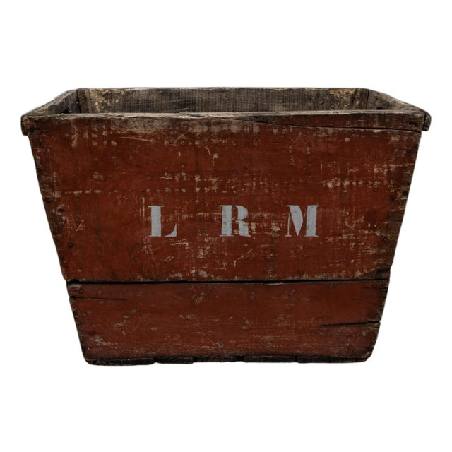 20th Century French Wooden Grape Crate For Sale