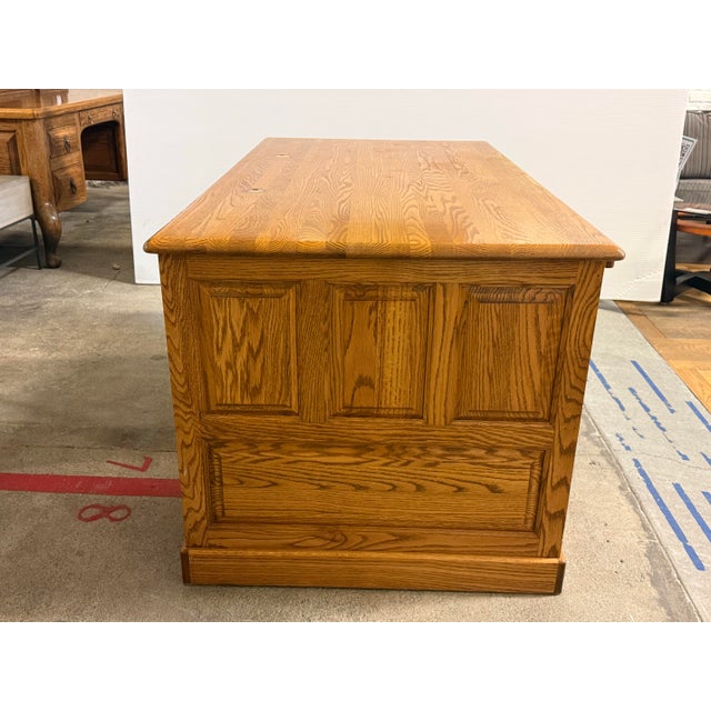 1990s Noriega Furniture Smith Oak Executive Desk, Vintage For Sale - Image 5 of 12
