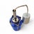 Swiss Blue Glass and Chrome Pendant from Temde, 1980s For Sale - Image 3 of 7