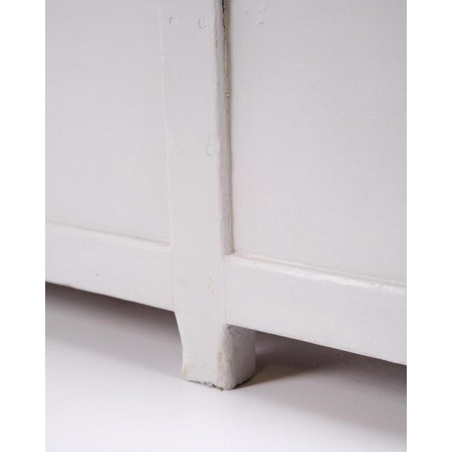 Antique Swedish Bench in Grey Painted Pine with Storage, 1900s For Sale - Image 10 of 11