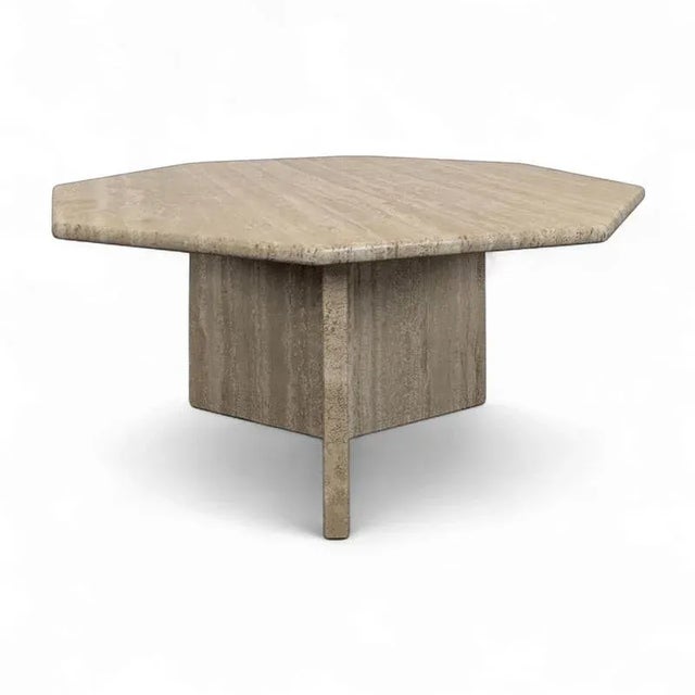 Vintage Travertine Coffee Table For Sale - Image 6 of 6