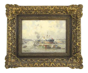 Early 19th Century Dutch Painting Oil on Board by Evert Moll 1878-1955
