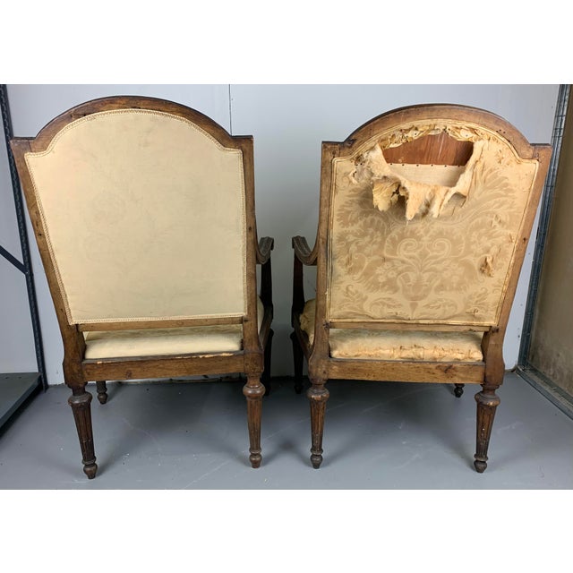 Traditional Antique Walnut Armchairs, Set of 2 For Sale - Image 3 of 5