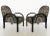 Black Lacquered Art Deco Armchairs in Zebra, 1940s - a Pair For Sale - Image 8 of 8