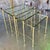 Late 20th Century Vintage Boho Brass Bamboo Nesting Tables - Set of 3 For Sale - Image 4 of 7