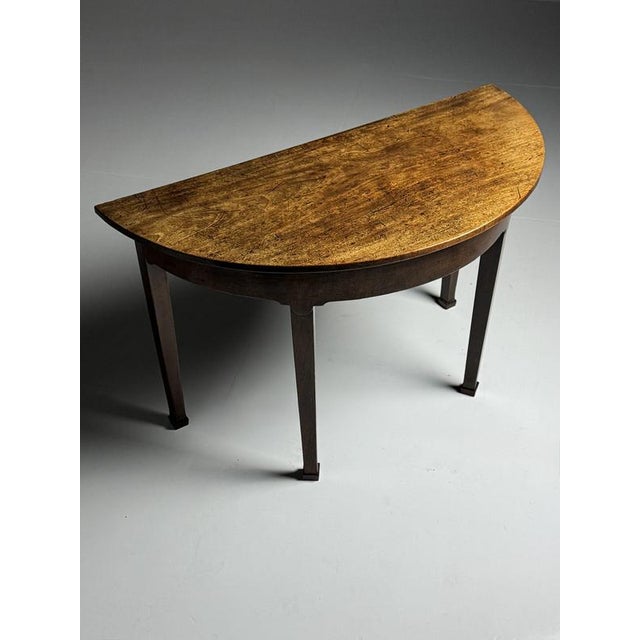 English center table / half-round table. Set of two semi-circular tables. Can be used as two side tables or combined to...