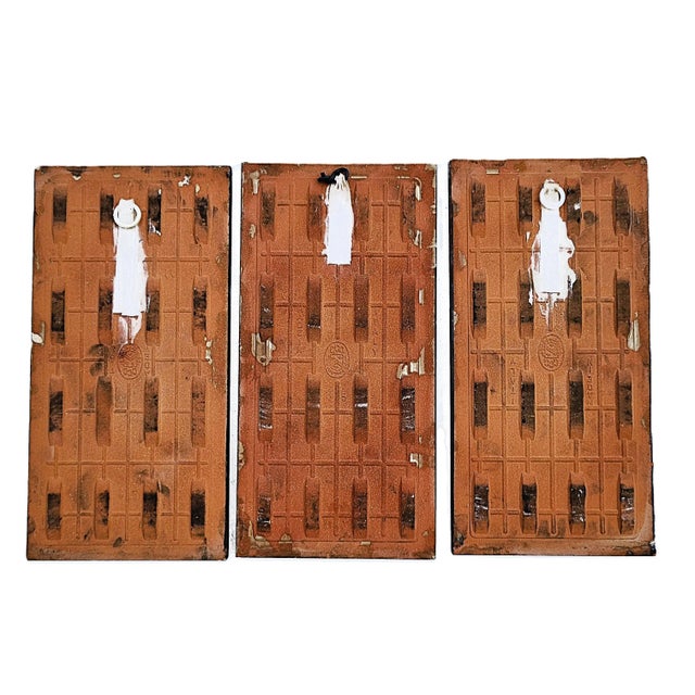 Ceramic Hand-Painted Ceramic Tiles from Vallauris, 1980, Set of 3 For Sale - Image 7 of 11