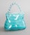 Murano Mid-Century Murano Turquoise Art Glass Purse Handbag Vase For Sale - Image 4 of 10