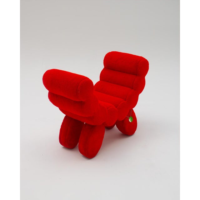 Postmodern Velvet Armchair, 1990s For Sale - Image 4 of 10