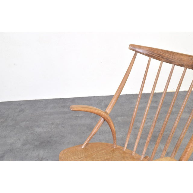 Mid-Century Modern Oak Rocking Chair by Illum Wikkelsø for Niels Eilersen, 1950s For Sale - Image 9 of 12