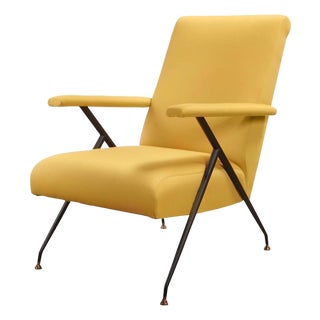 Vintage Mid Century Italian Gio Ponti Style Armchair For Sale
