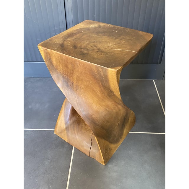 N1 Stool in Raw Walnut Wood, 1970 For Sale - Image 4 of 17
