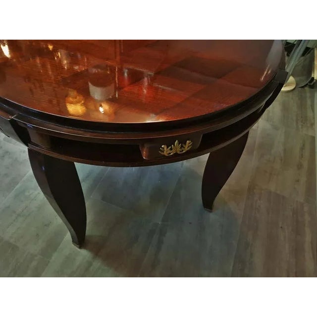 Art Deco Round Center Table by Jules Leleu, France, 1930s For Sale - Image 15 of 18