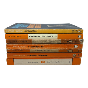 Vintage Fiction Soft Cover Books Set/7