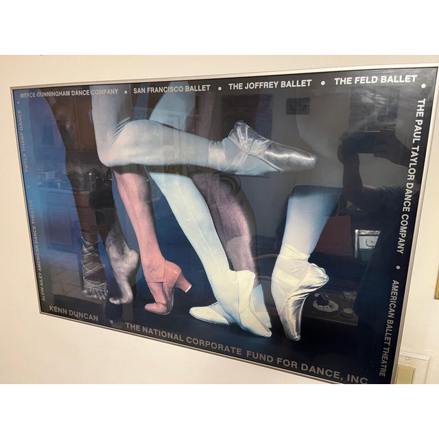 1980s Fund for Dance by Kenn Duncan Vintage Large Framed 1980s Poster For Sale - Image 5 of 12