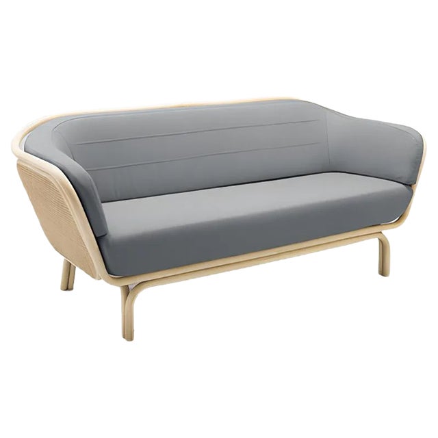 Bôa Rattan Sofa with Gabriel Fabrics Medley 6608 Cushion by At-Once for Orchid Edition For Sale