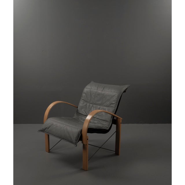 Leather Armchair by Tord Björklund for Ikea, 1980s For Sale - Image 14 of 18