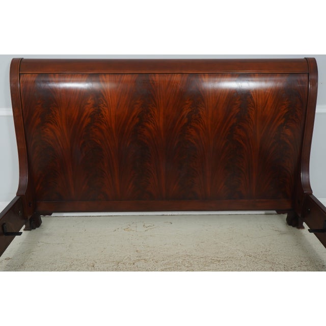 Traditional Hickory Chair Co Mahogany King Size Sleigh Bed For Sale - Image 3 of 15