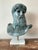 Vintage Boho Patinated Plaster Bust of Man For Sale - Image 10 of 10