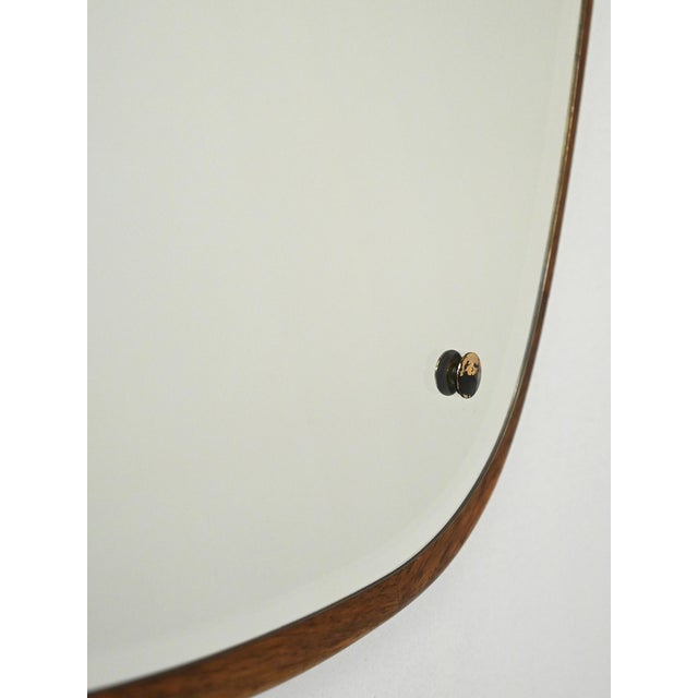 Wood Scandinavian Ovoid Mirror in Oak, 1960s For Sale - Image 7 of 8