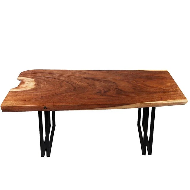 Contemporary Organic Modern Living Edge Dining Table For Sale - Image 3 of 7