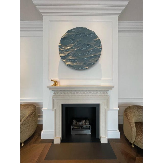 Large Blue Ceramic Wall Sculpture by Mathieu Lehanneur Pocket Ocean, France, 2019 For Sale - Image 9 of 12