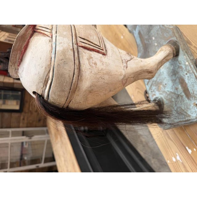 Antique Carved Wooden Horse For Sale - Image 9 of 15