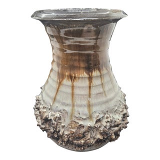 Vintage Glit Iceland Lava Pottery Vase. For Sale