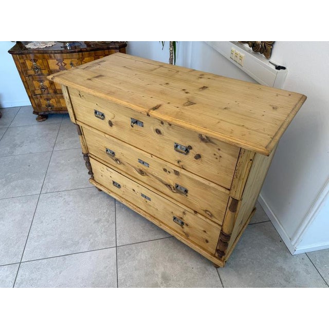 Gründerzeit Chest of Drawers in Spruce Softwood For Sale - Image 11 of 12
