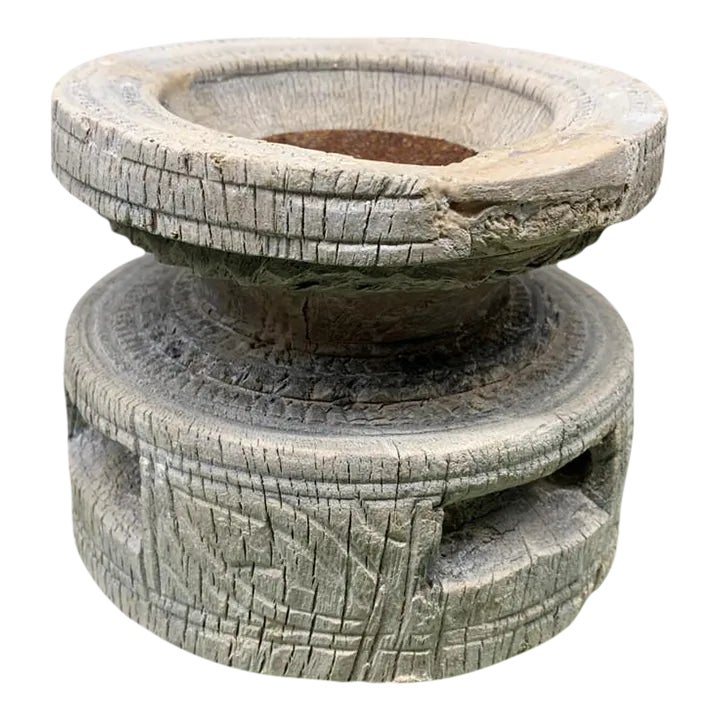 Vintage Indian Seed Extractor Candle Holder | Chairish