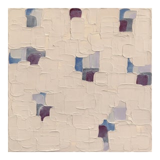 Beige Baby 1 - Original Neutral Textured Abstract Acrylic Painting on Canvas For Sale