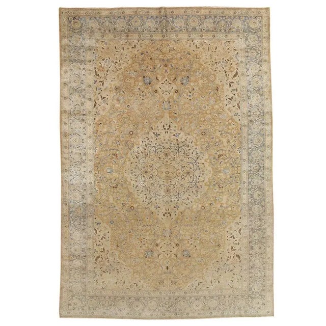 1900 - 1909 Antique Persian Tabriz Carpet For Sale - Image 5 of 5