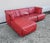Red Leather Cardigan Corner Sofa attributed to Vico Magistretti for Cassina, 1970s For Sale - Image 9 of 12