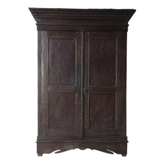Large Scale 19th Century Antique European Wardrobe Cabinet For Sale