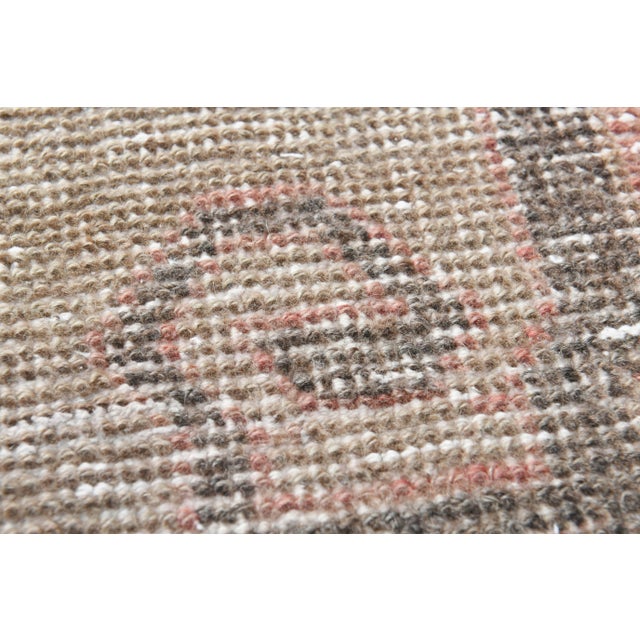 1970s 1970s Turkish Oushak Handmade Wool Cotton Orange Runner Rug For Sale - Image 5 of 11