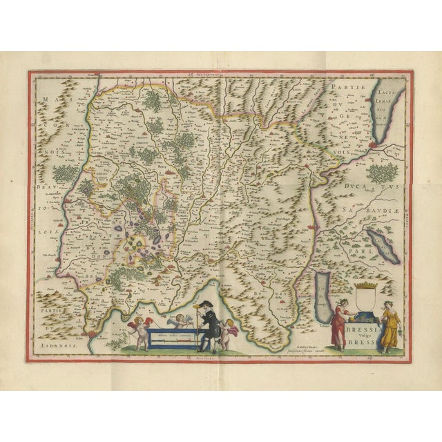 Antique Blaeu Map of Bresse & Dombes, 1642 For Sale - Image 3 of 9