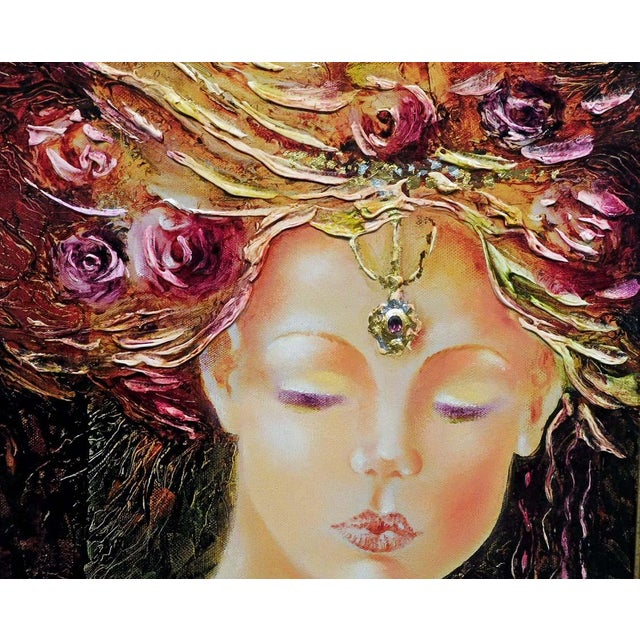 Eggplant Alexandru Darida "Wedding Dream" Embellished Giclee Hand Signed For Sale - Image 8 of 10