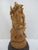 Seated Lord Ganesha Holding Fruit Carved Wood Hindu Deity God Statue on Pedestal For Sale - Image 4 of 13