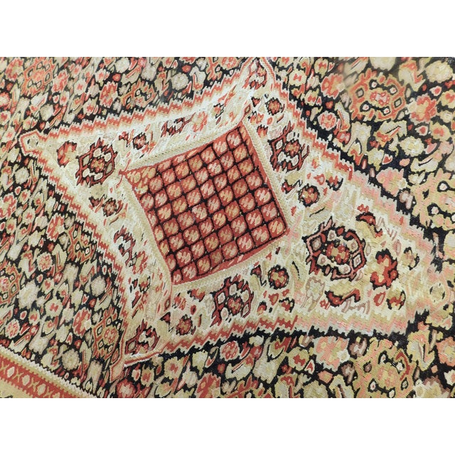 Boho Chic Antique Persian Senneh Kilim. 4'x 6'7" For Sale - Image 3 of 10