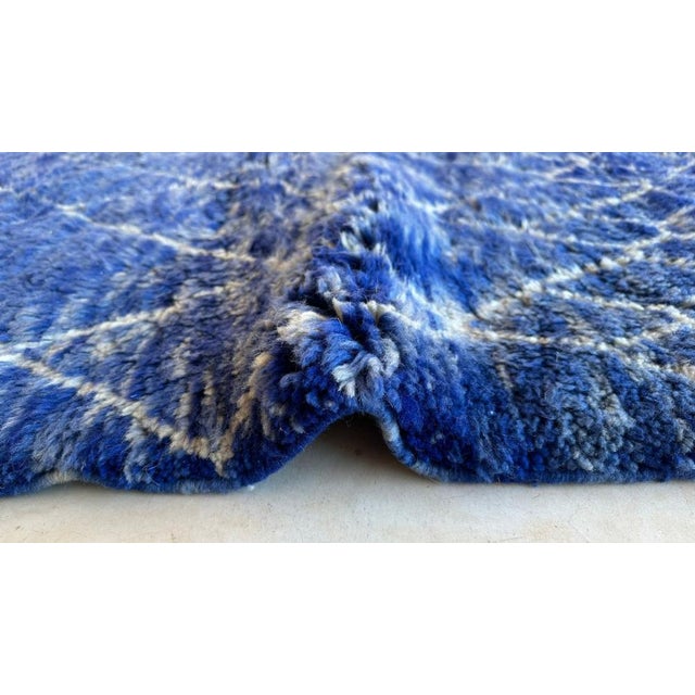 2020's Moroccan Modern Blue Rug - 9.8 X 7.2 Ft For Sale - Image 4 of 11