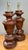 Vintage Faceted Wood Lamps - A Pair For Sale - Image 14 of 14