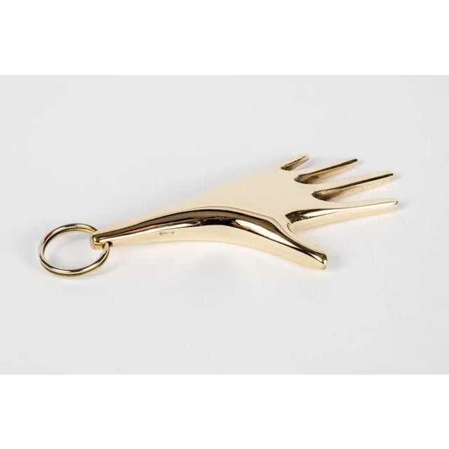 Mid-Century Modern Carl Auböck Model #5732 'Hand' Brass Keyring For Sale - Image 3 of 12